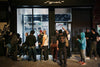 Crowd outside the SIGNAL EXP shop in New York on the night of the record release party